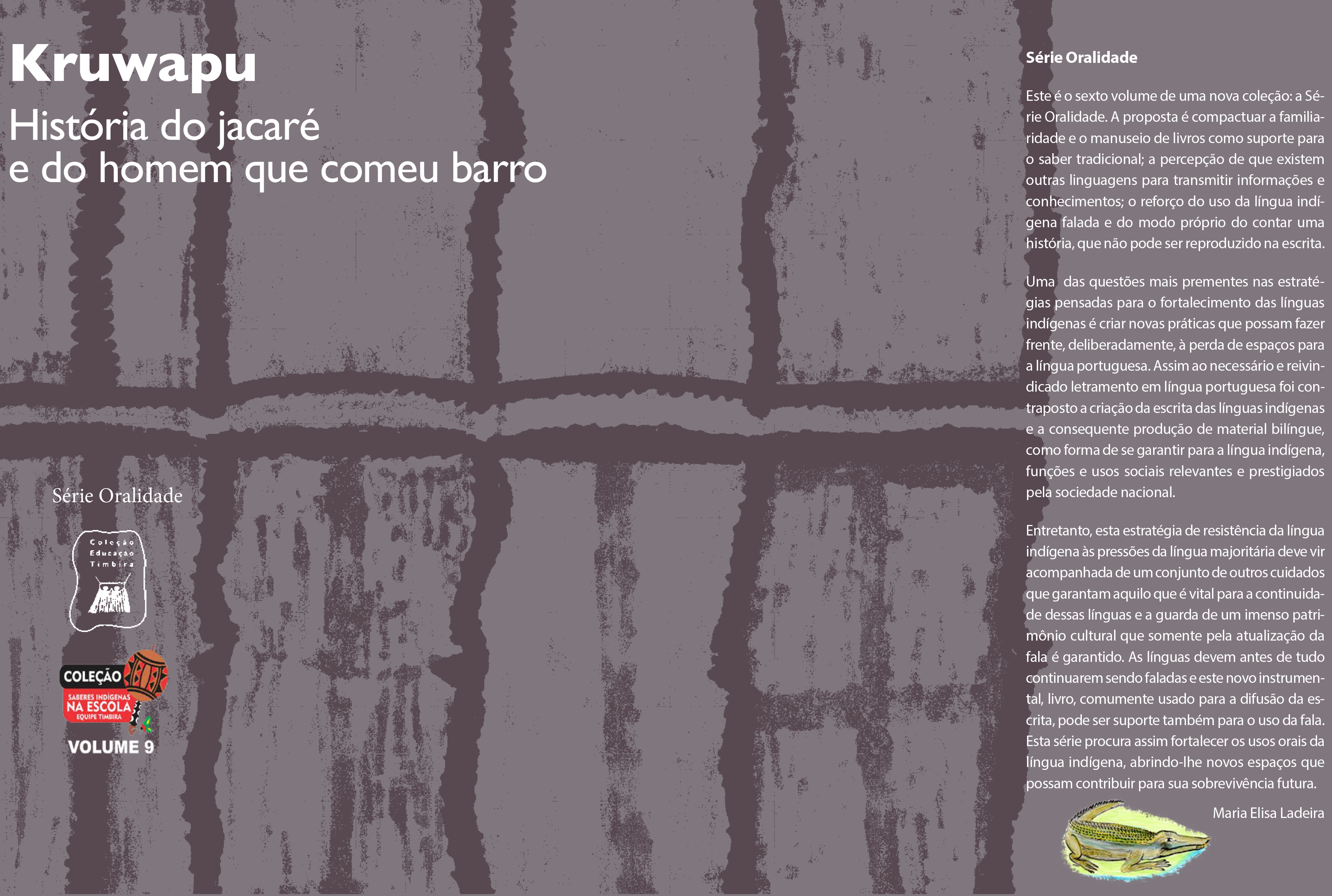 Capa Livro Kruwapu: História do jacaré e do homem que comeu barro